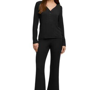 Banana Republic Women's 2-piece Rib Lounge Set Black Size XL